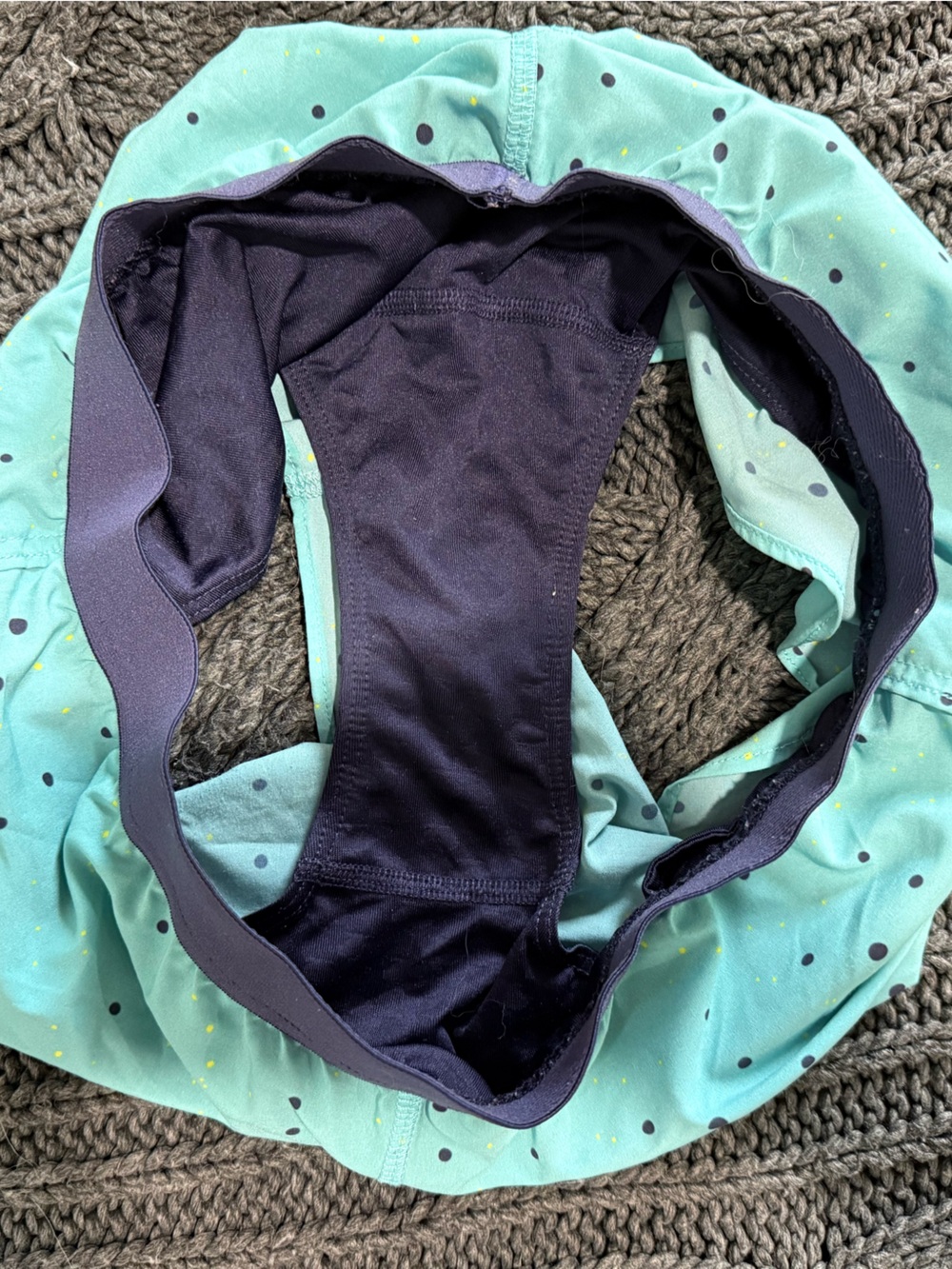 Rabbit Mint Green Polka Dot Athletic Shorts - Picture 4 of 4